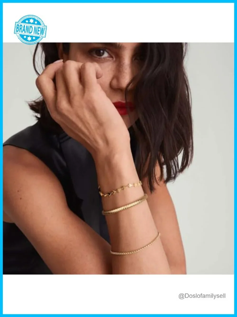 4mm 14K Gold Plated Twisted Bangle Bracelet Stackable Minimalist